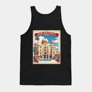 San Antonio United States of America Tourism Vintage Poster Tank Top